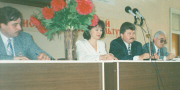Президиум учредительной конференции Общества историков-архивистов Приднестровья, г. Тирасполь, 21 мая 1999 год